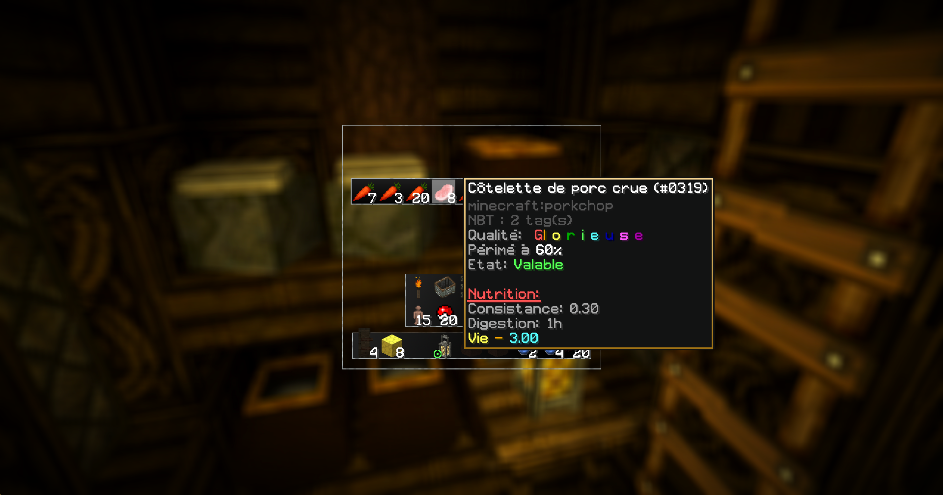 Contenu du sac de sel